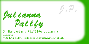 julianna pallfy business card